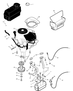 Engine Mount Assembly Diagram and Parts List for 461004X92B 2005 Briggs and Stratton Lawn Tractor